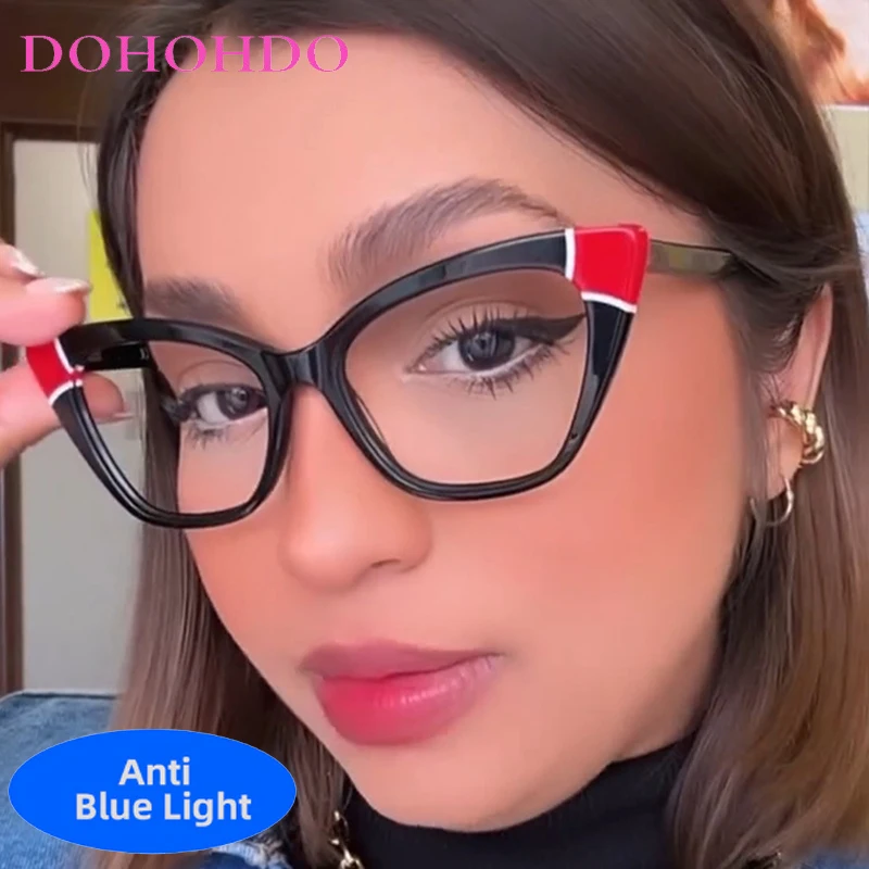 

Vintage TR90 Optical Eyeglasses For Office Work Luxury Cat Eye Anti-Blue Light Women Men Anti-Blue Light Glasses Lentes Female