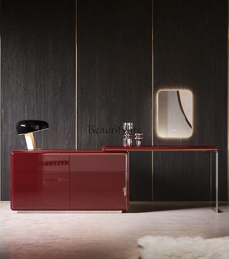 

yj57 Italian-Style Light Luxury Chest of Drawers Dresser Integrated High-End Modern Minimalist Bedroom Makeup Table