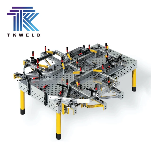 TKweld Новый HT300 Чугун Q355 Литая сталь 2D 3D Сварочный рабочий стол 2000*1000 D16 D28 Зажимные аксессуары Система пайки