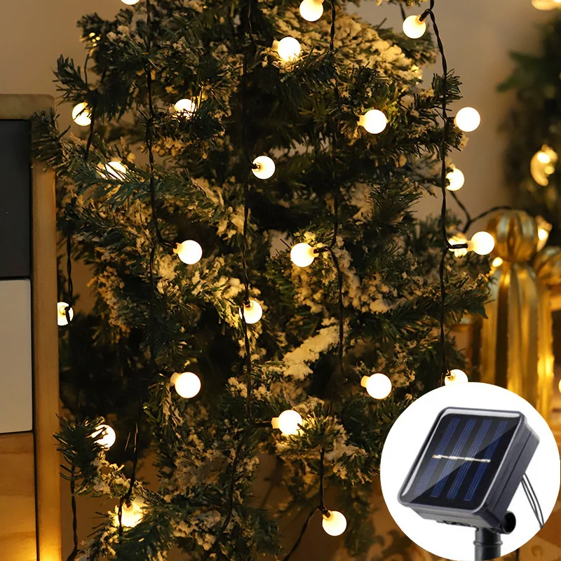 100LED Ball Garland Fairy Lights String Outdoor Lamp Christmas Lights Holiday Party Decoration Solar Light Outdoor Xmas image 3