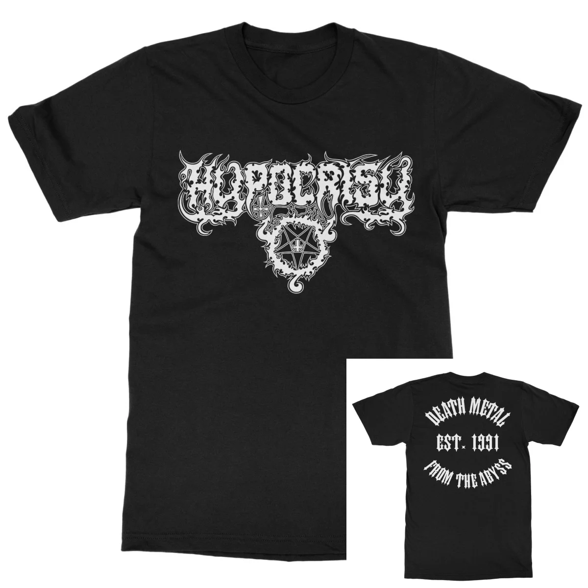 Hypocrisy Logo Band T-Shirt 100 % Baumwolle Grafik-T-Shirt Herren Damen Sommer Streetwear Top