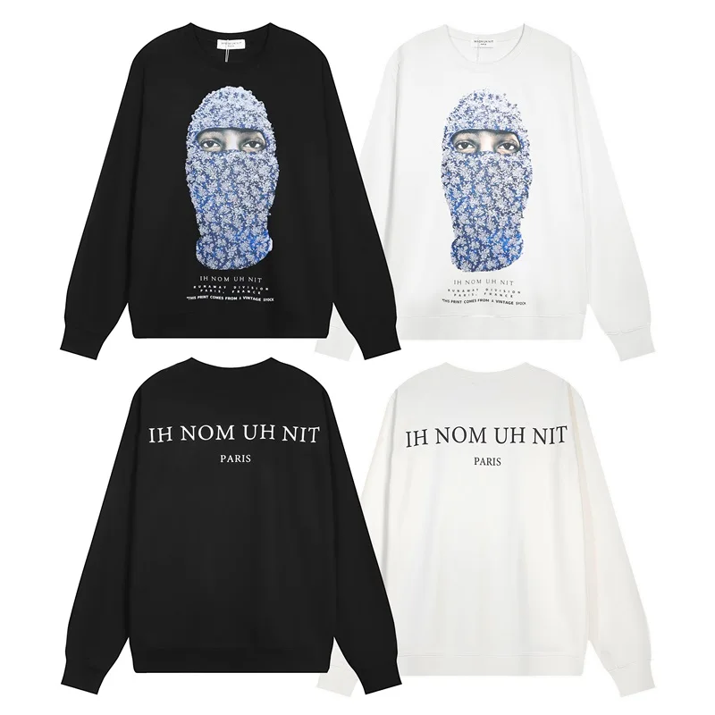 

Loose Casual High Quality Cotton IH NOM UH NIT Hoodie Fashion Masked Man Print Pullover Ih Nom Uh Nit Hooded Sweatshirts