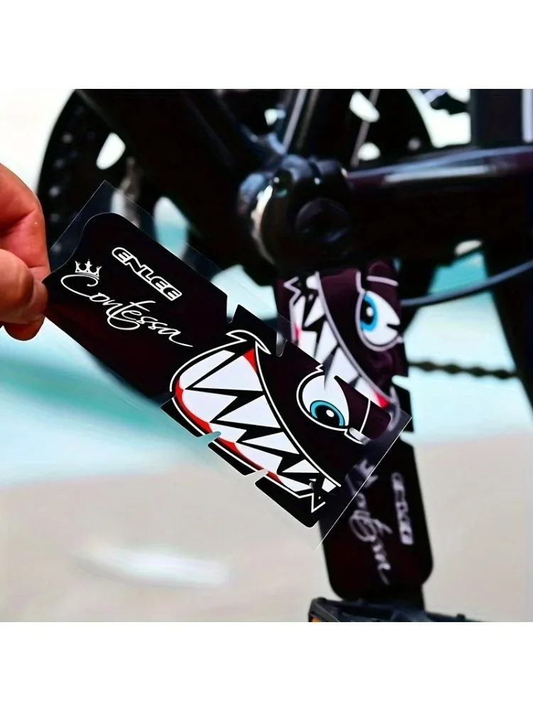 AliExpress NONE 2Pcs Shark Pattern Bike Crank Protection Stickers Anti-Scratch Decor Decals Universal for Mountain Bike and Road Bicycle