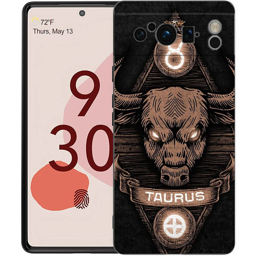 برج الحمل ليو الميزان الحوت العذراء الجدي الدلو جراب هاتف لجوجل بكسل 9 8 7 6 برو XL 8A 6A 7A 5G لينة غطاء من البولي يوريثان Fundas #5