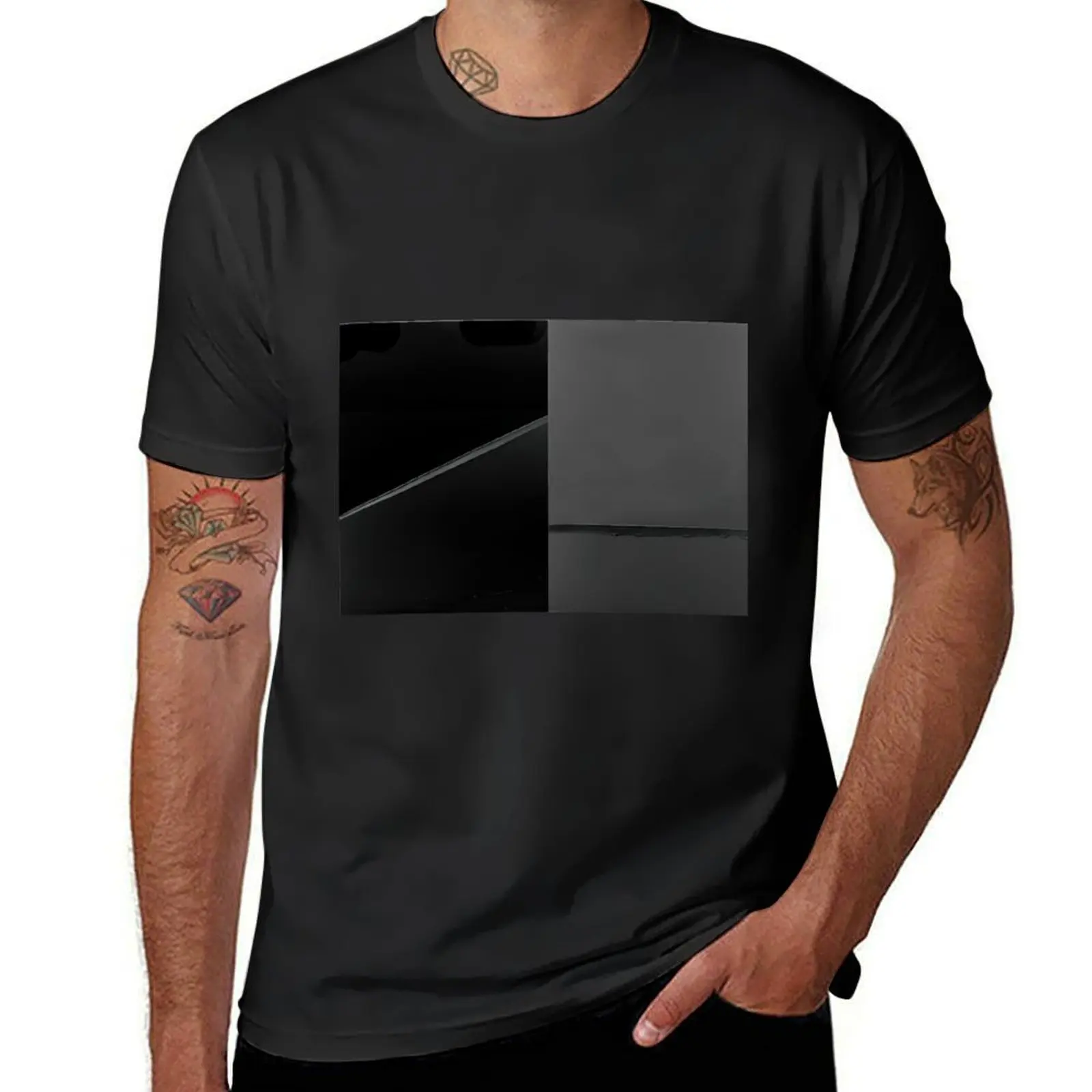 Pierre Soulages - peinture T-Shirt plus sizes blacks plus size tops T-shirts for men cotton