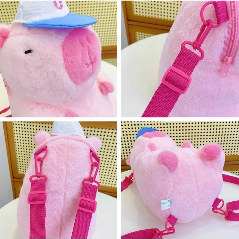 MINISO tas punggung boneka Capybara baru Capybara kartun tas selempang mewah kapasitas besar tas Crossbody anak perempuan serbaguna komuter