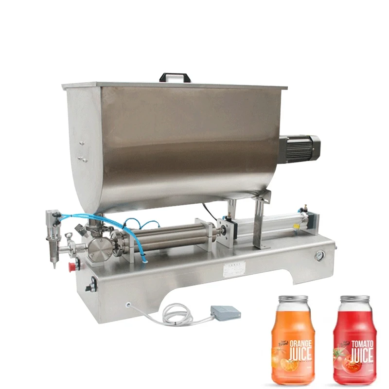 

Strawberry Jam Paste Filling Machine Seasoning Large Hopper Stainless Steel Body U-shaped Filling Machine With Stirring