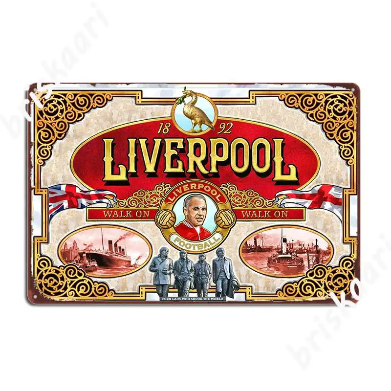 Liverpool City Heritage Metal Sign Cinema Kitchen Wall Decor Vintage Mural Tin Sign Poster