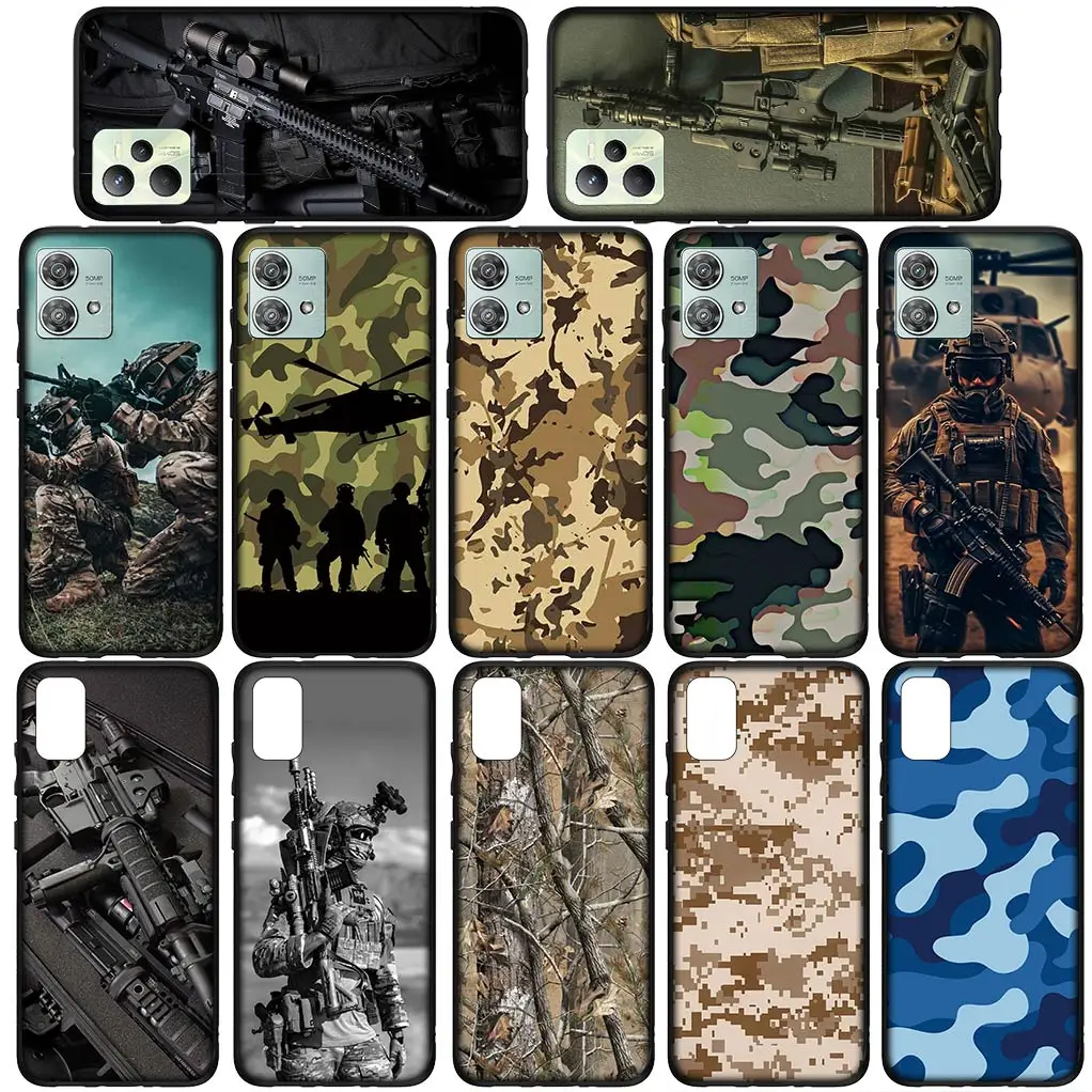 Camo Military Army Camouflage Special Forces Phone Case for Samsung Galaxy S24 S23 Fe Ultra Plus A05 A55 A35 A24 A25 A15 M55