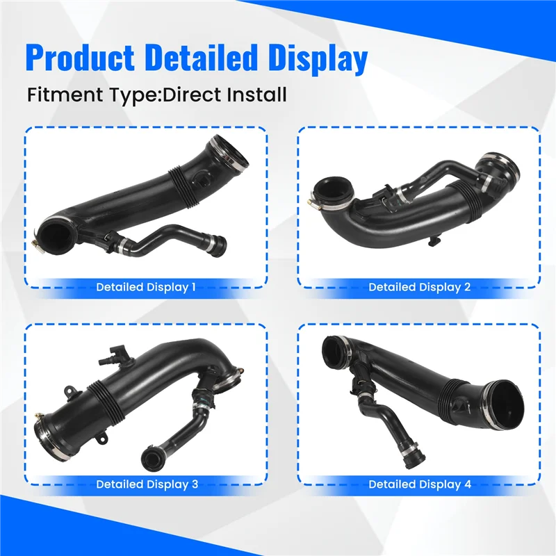 AY03-Car Turbo Tubo di Aspirazione Caricato Tubo di Aspirazione Aria Turbo Tubo Per-BMW Mini Cooper R55 R57 R59 R60 LCI 13717607778 13717627501