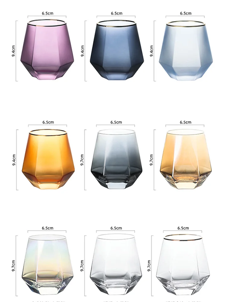 Ins Popular Japanese Bathroom Accessories Set Gold Inlay Glass Mouthwash Cup Toothbrush Holder Whiskey Cup Gobelet Salle De Bain