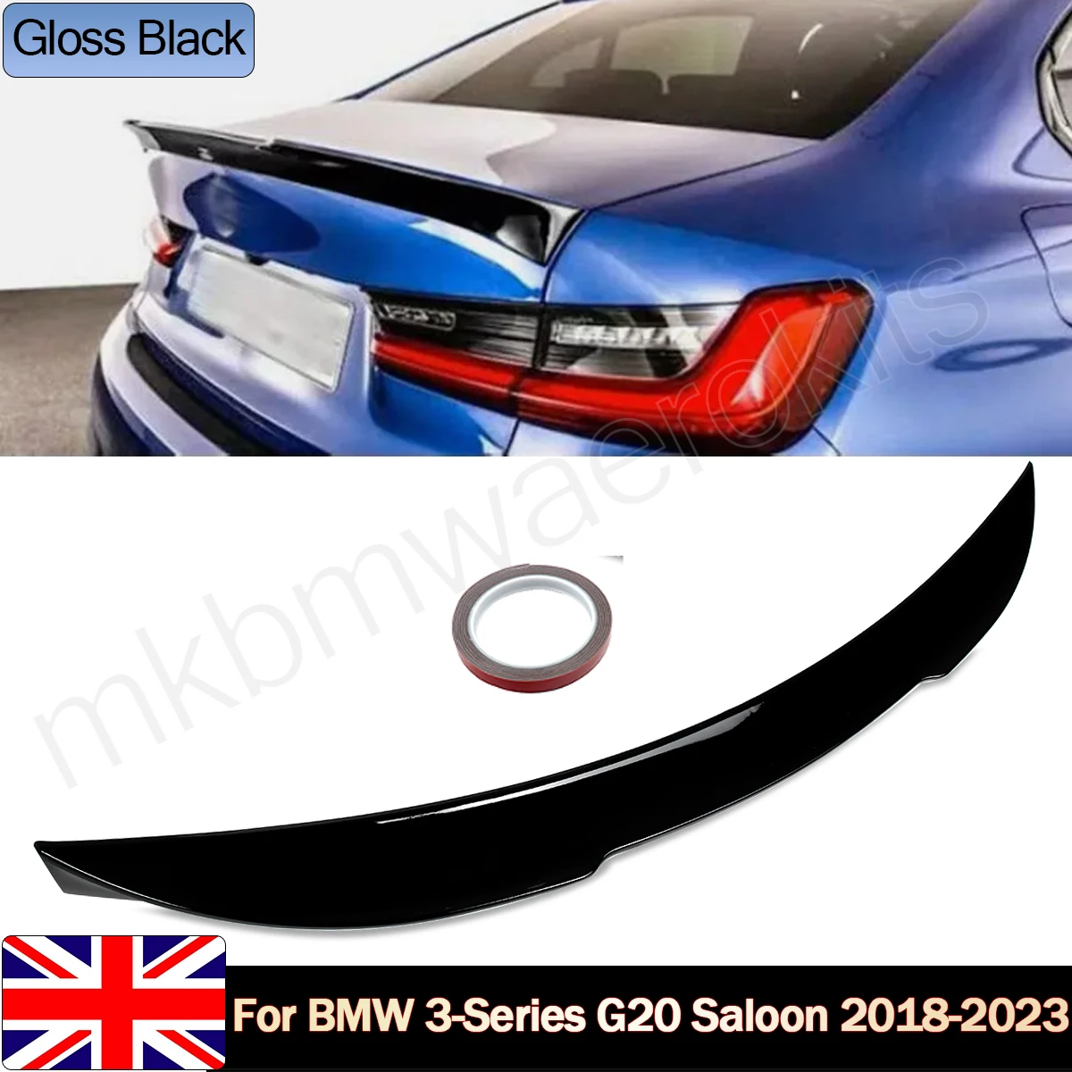 

AC Style Rear Bumper Spoiler for BMW 3 Series G20 G28 Trunk Boot Lip Wing 330i M340i 2019 2021 2022 Body Kit Accessories