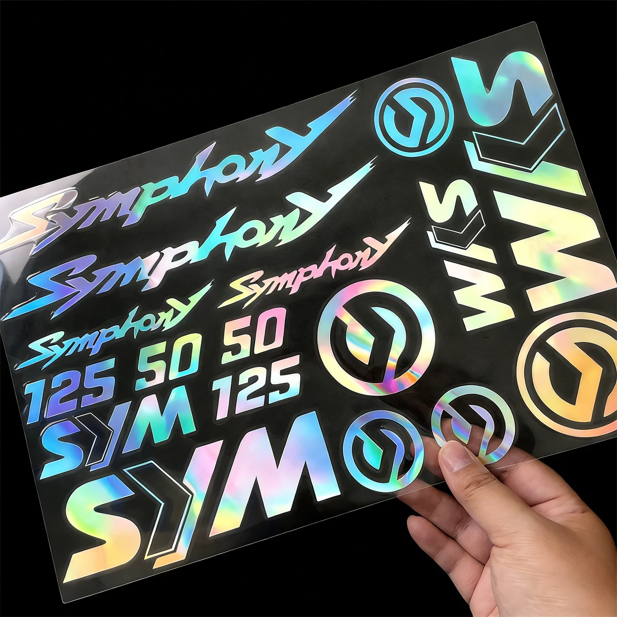 For SYM Sym Symphony 125 50 SR125 Logo Reflective Motorcycle Stickers Decor Moto Scooter Body Helmet Vinyl Accessories Decals