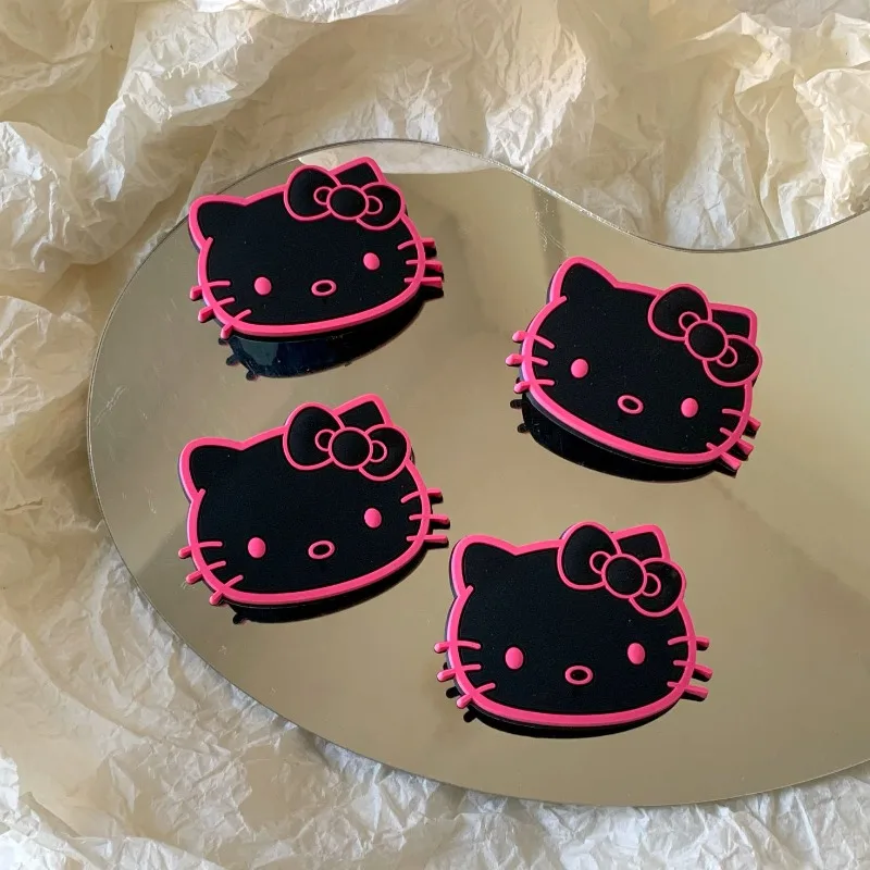 Pinza para el pelo de gato KT Y2K Kawaii, pasador para el pelo para mujeres, adolescentes y niñas, accesorios estéticos Grunge bonitos y geniales para el cabello, Clip a presión de parte lateral