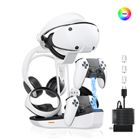 AceGamer 4-in-1 Charging Station for PS VR2 and PS5 Dual Charging Dock with VR Headset Display Holder and Headphone Rack