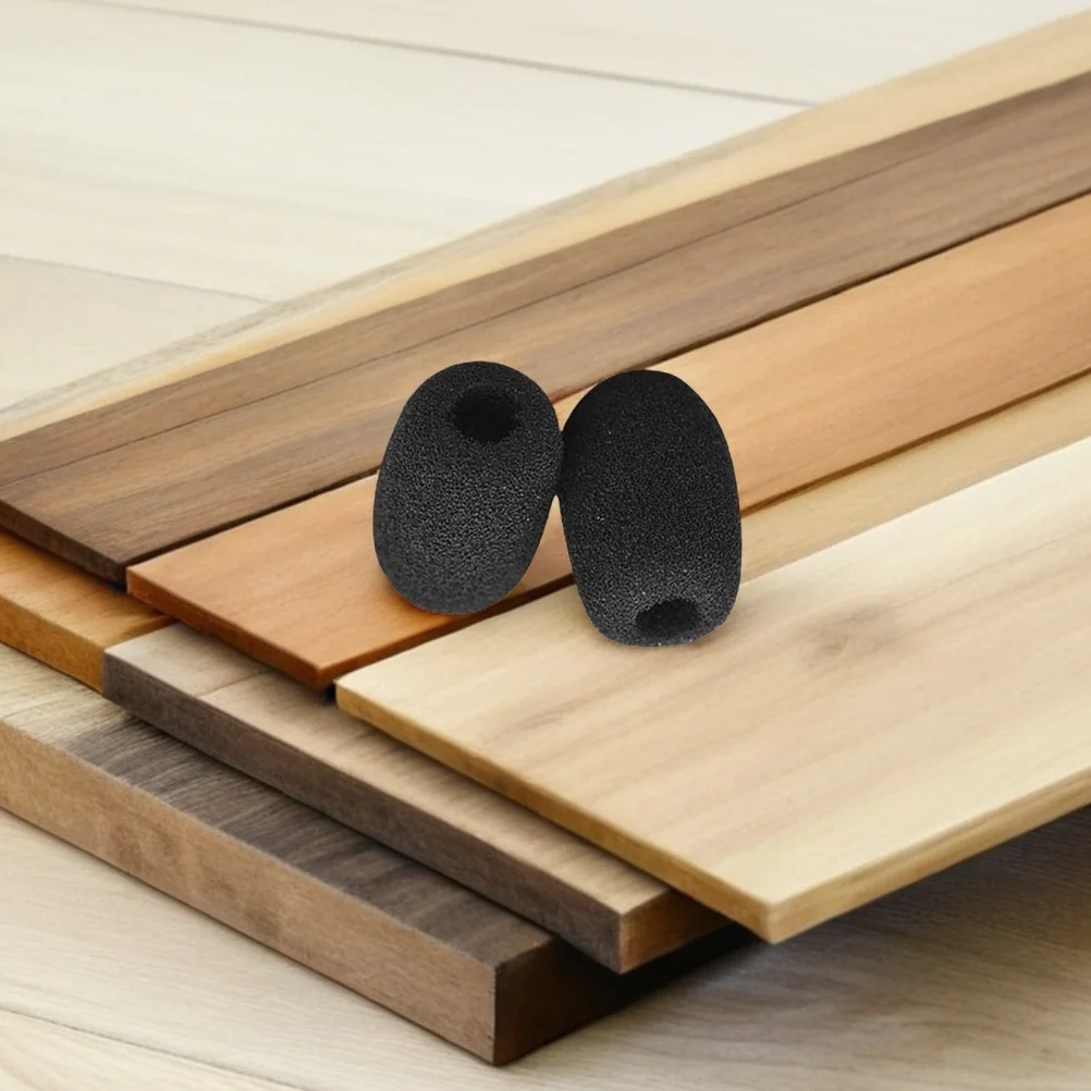 

50Pcs Earphone Mic Sponge Cover Noise Reduction Foam Windscreen Microphone Protector Headset Mic Covers Conference Public