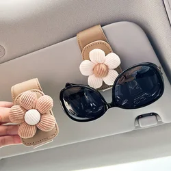 Flower Universal Car Auto Sun Visor Glasses Box Sunglasses Clip Card Ticket Holder Stand Fastener Case Eyeglasses Accessories