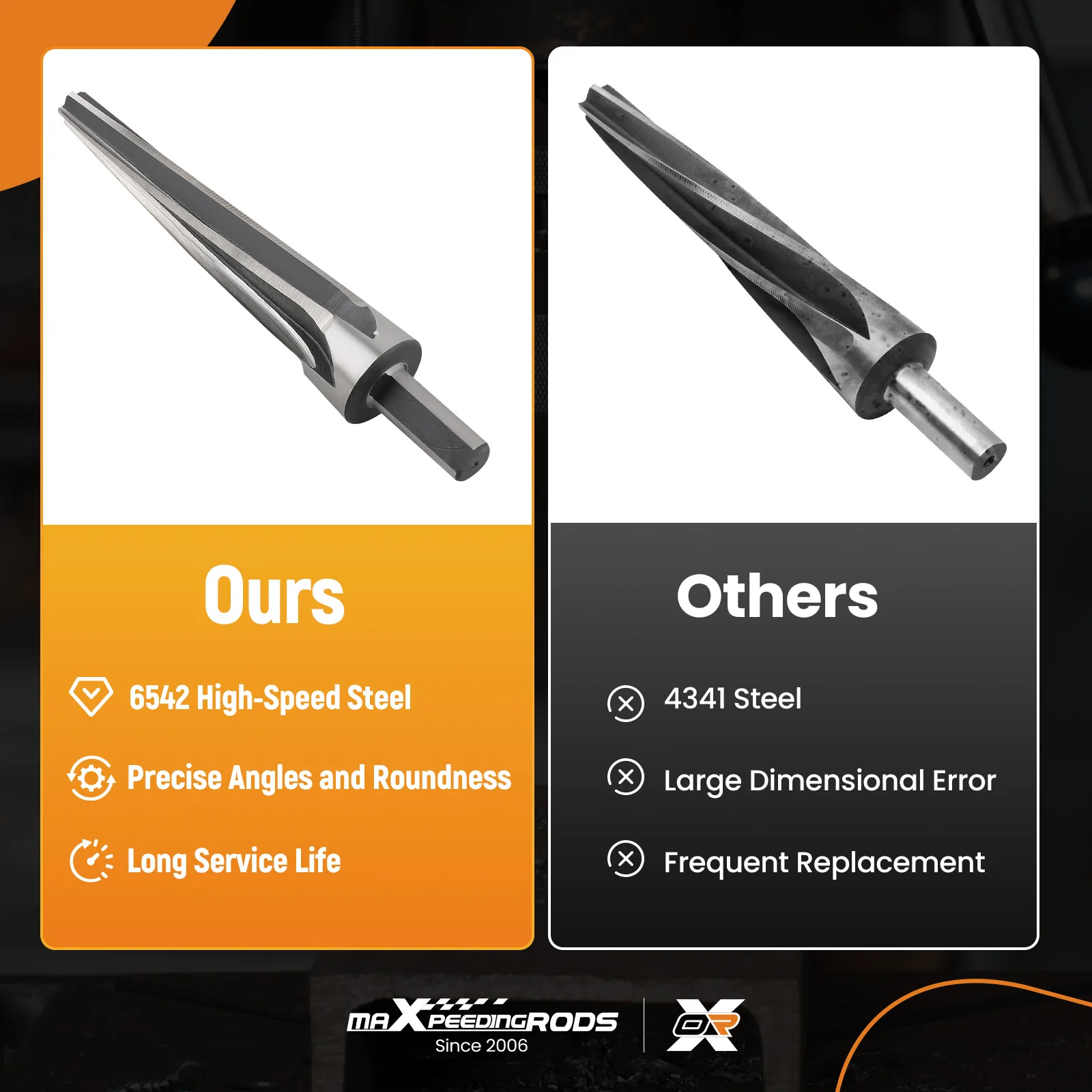 

Развертка для конических шаровых шарниров/шарниров рулевых тяг с гарантией, 7 градусов, 1-1/2, серебристая