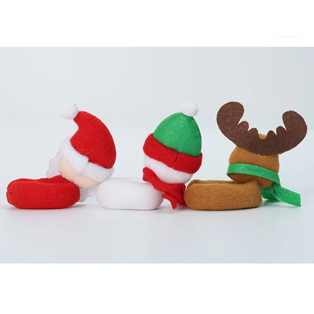 6Pcs Christmas Design Wine Glass Markers Santa Claus Elk Snowman Shape Tags Party Cup Sign Festive Fun Christmas Drink Tags