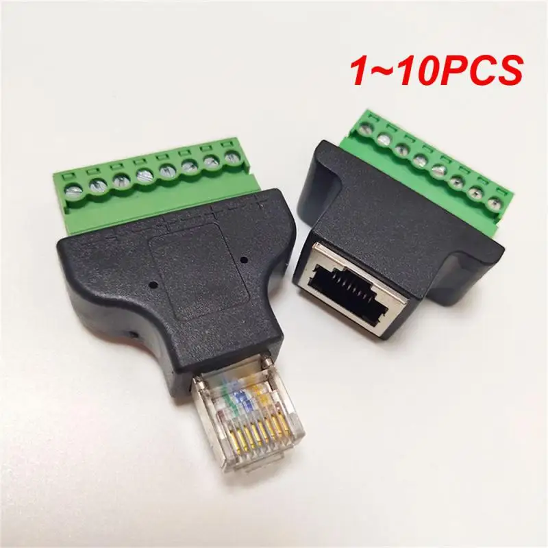 1~10PCS Female to Screw Terminal 8 Pin Connector Ethernet Cable Extender Adapter Computer Related Connection and Connectors