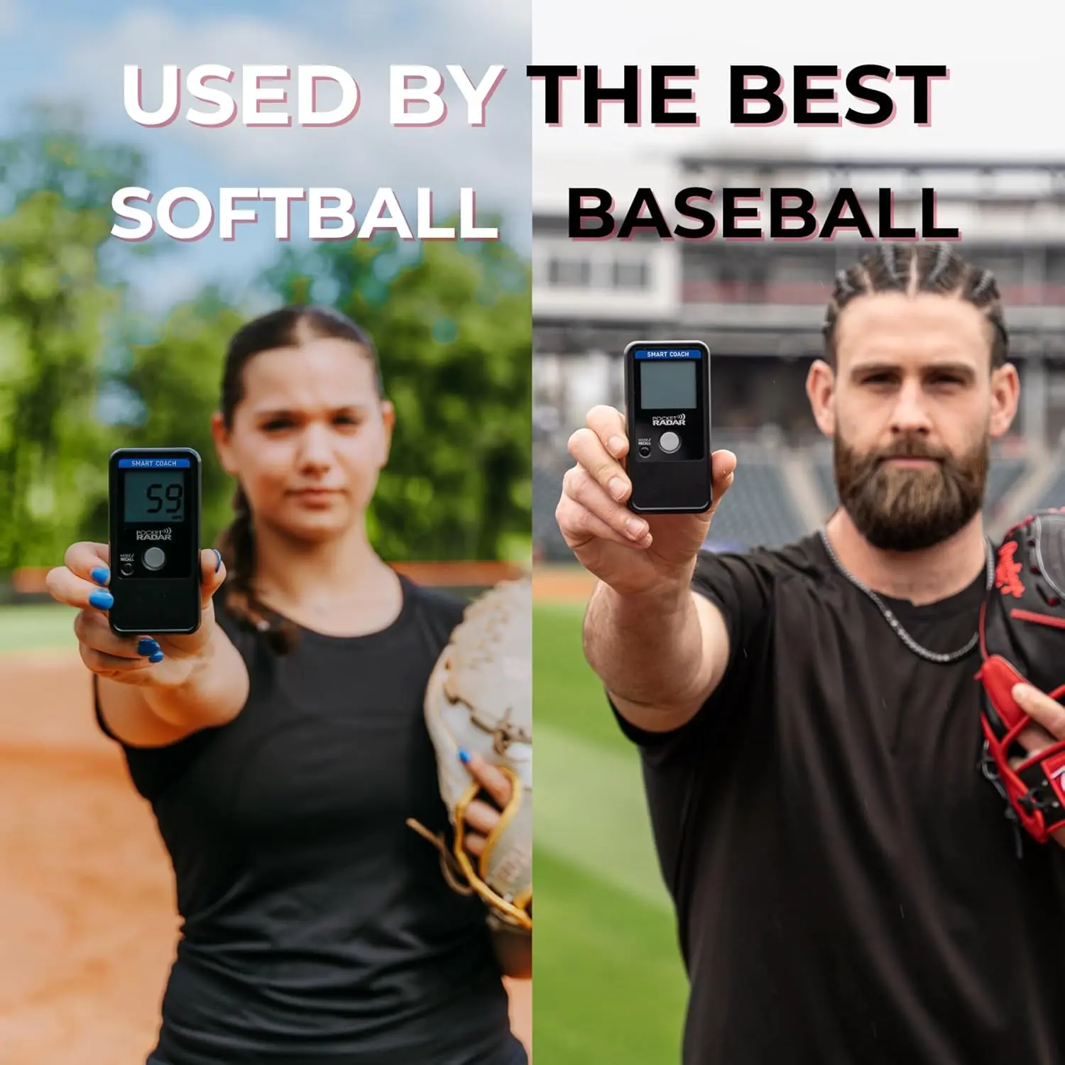 Coach Speed Gun for Baseball, Hockey, Softball - Accurate Pitching & Sports Speed Measurement, Portable Baseball Radar