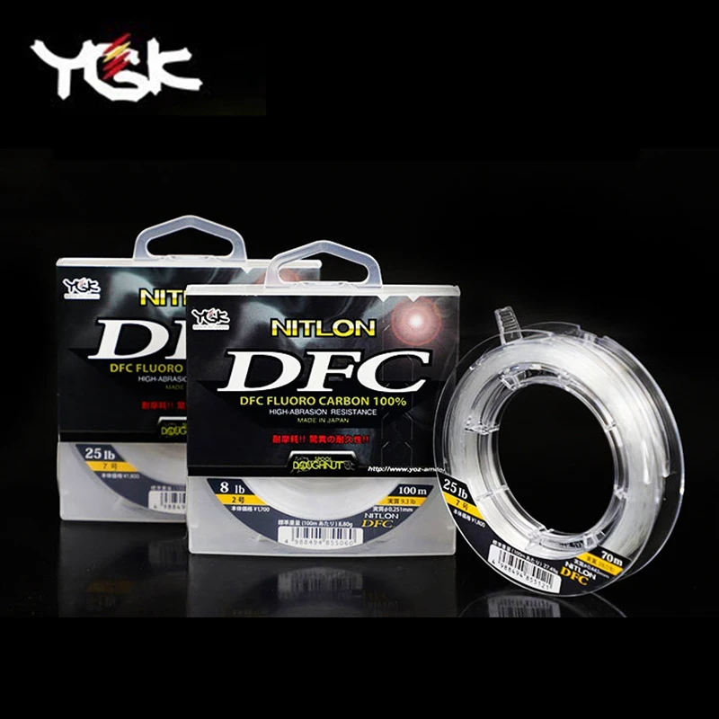 YGK DFC 100% FLUOROCARBON Fishing Line Master level DFC Fluorocarbon Leader  Original Japan Fishing Line 100m/70m 4LB-30LB