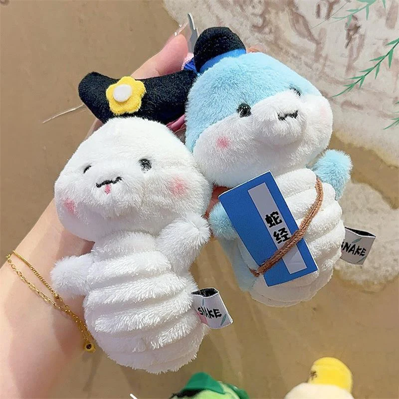 2025 New Year Mascot Snake Plush Toys Cute Snake Stuffed Dolls Keychain Pendants Bag Ornaments Chinese Festival Decoration Gifts