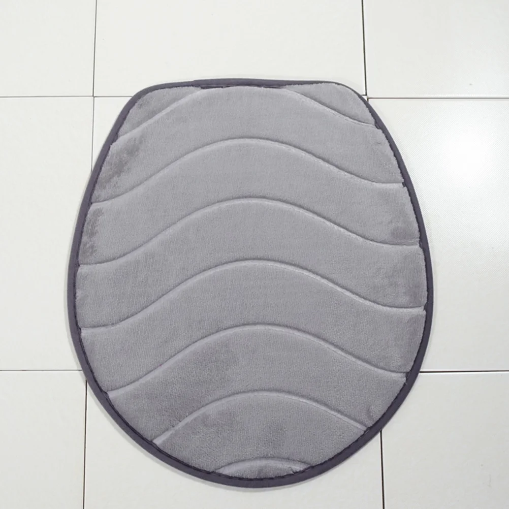 

Embossed Three Piece Bathroom Rug Set Soft Skin-Friendly High Water Absorption Non-Slip Backing Bathtub Mat Toilet Seat