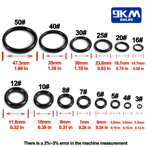 Imagen 2 del producto Anillo guía de caña de pescar, 10 Uds. ~ 100 Uds., anillo guía de cerámica resistente al desgaste, Kit de reemplazo de reparación de caña, anillo de Alconita negro de 6mm ~ 47,3mm