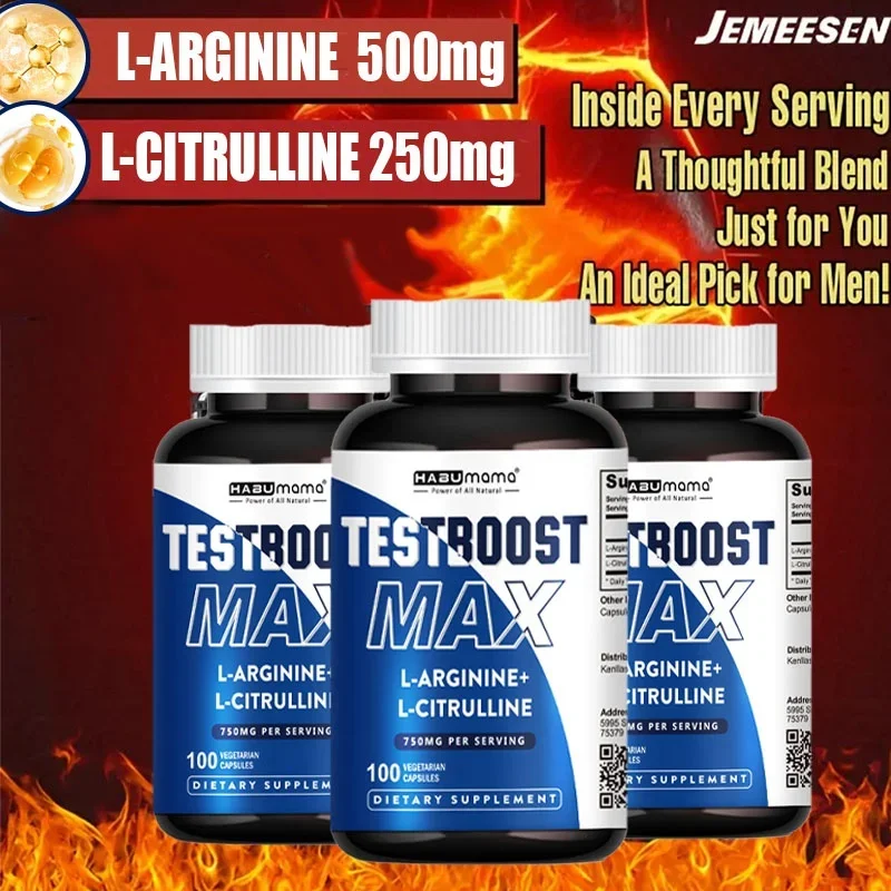

100 tablets Male Supplement with L-arginine L-citrulline,Stamina & Energy Vegan | Discreet Ship