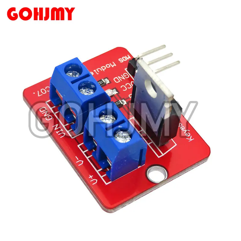 5pcs/lot 0-24V Top Mosfet Button IRF520 MOS Driver Module For MCU ARM Raspberry pi