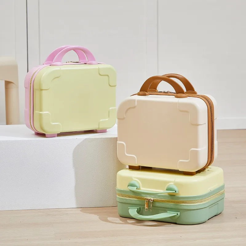 Waterproof Suitcase Additional Bag for Women 14-inch Boarding Light Portable Tie Rod Small Fresh Cosmetic Case Stowable Boarding