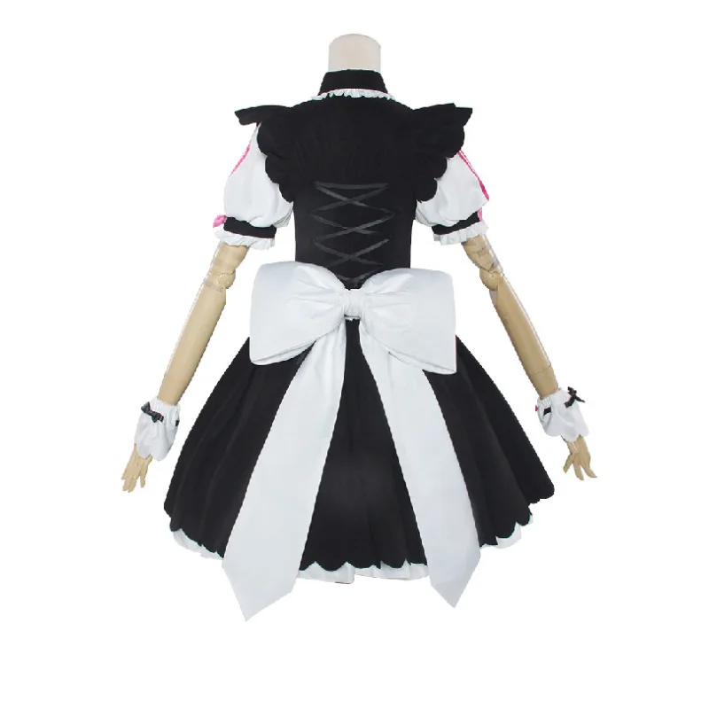 Color Cosplayer Anime Lolita Dress Maid Cosplay Costume Nekopara Lovely Game Anime Suits Women Bow Tie Maid Uniform Black