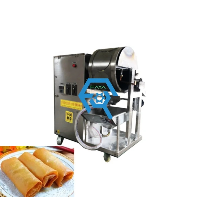 Automatic Spring Roll Machine Maker Lumpia Wrapper Skin Maker Egg Roll Wrapper Machine