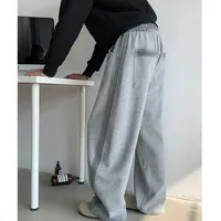 Gray Casual Sports Straight Leg Wide Leg Pants Men Women Spring Autumn New Style Cleanfit Loose Fit Trousers Long Pants