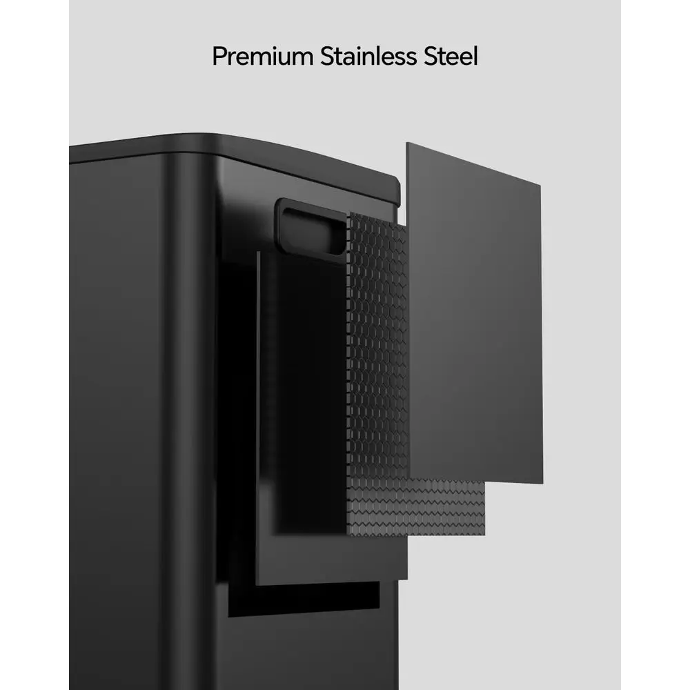 Dual Trash and Recycling Bins Kitchen, 13+6 Gallon Stainless Steel Garbage and Recycle Bin Combo for Large Families, Dual Trash view 4