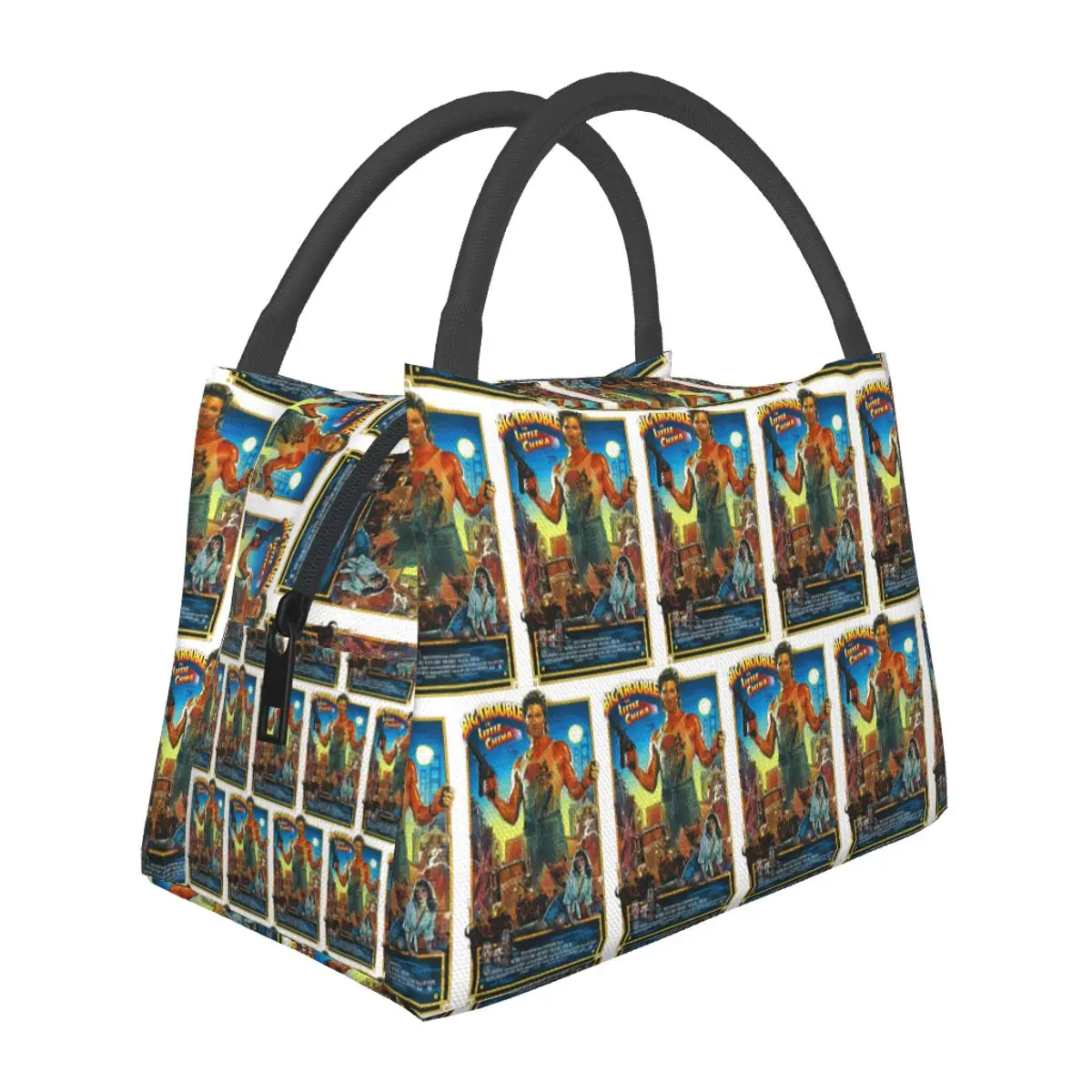 Big Trouble In Little China Lightweight Handheld Insulated Lunch Bag Aluminum Foil Liner for Adults Students Travel Picnic