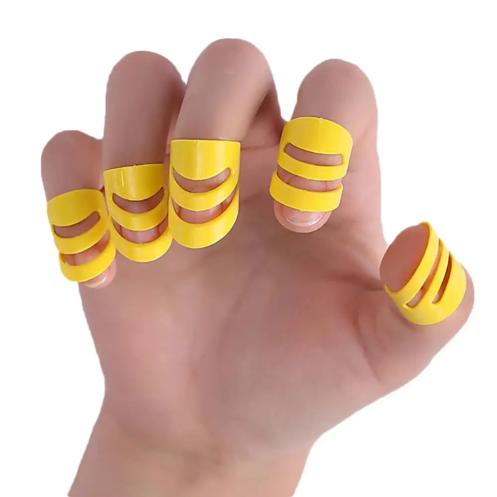 Picks 5Pcs Plastic Fingertip Protectors Guitar Ukulele Thumb Finger Nail Set Fingerguards Thumb Finger Nail Protect Cover