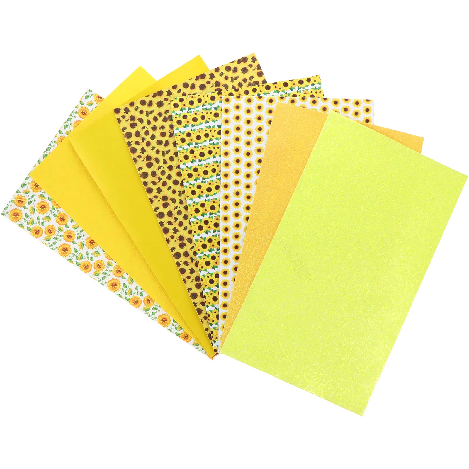 

8 Sheets Yellow Sunflower Earrings Craft Material Durable Textured DIY Jewelry Making Bow Ear Accessories Sewing