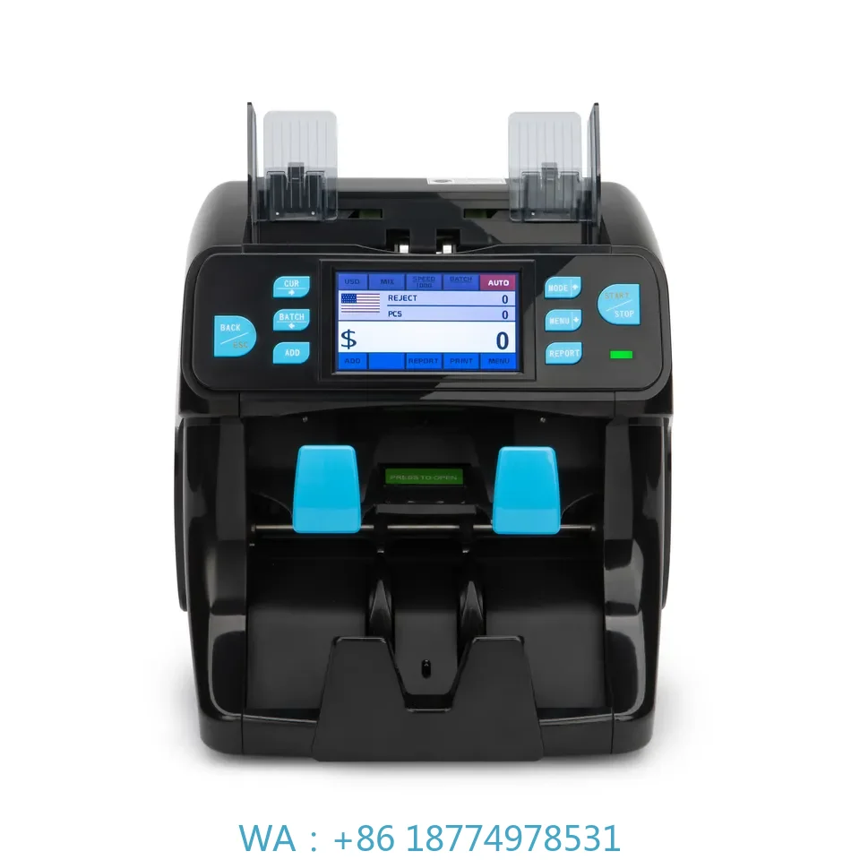 Counter Cash Money Bill Counter Machine China Supplier Professional Banknote Counter Top Loading 2 Cis Money Detector Mix Value