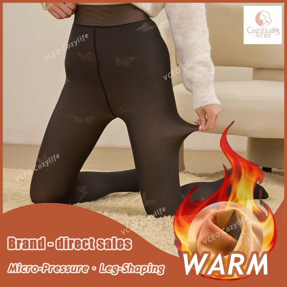 الشتاء المرأة طماق القدمين طماق مبطنة بالصوف الصوف مبطنة الجوارب الحرارية للدفء الداخلي والخارجي