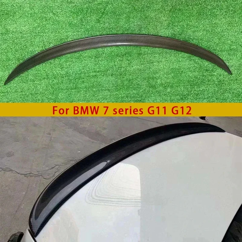 

For BMW 7 Series G11 G12 Carbon Fiber Tail fins Rear Trunk Spoiler Guide Rear Wing Diverter Car Accessories body kits