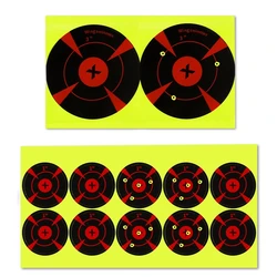 3inch 25 Sheets 50pcs Portable Shooting Target Paper Splashing Target Paper Training Self-adhesive Sticky Target Paper