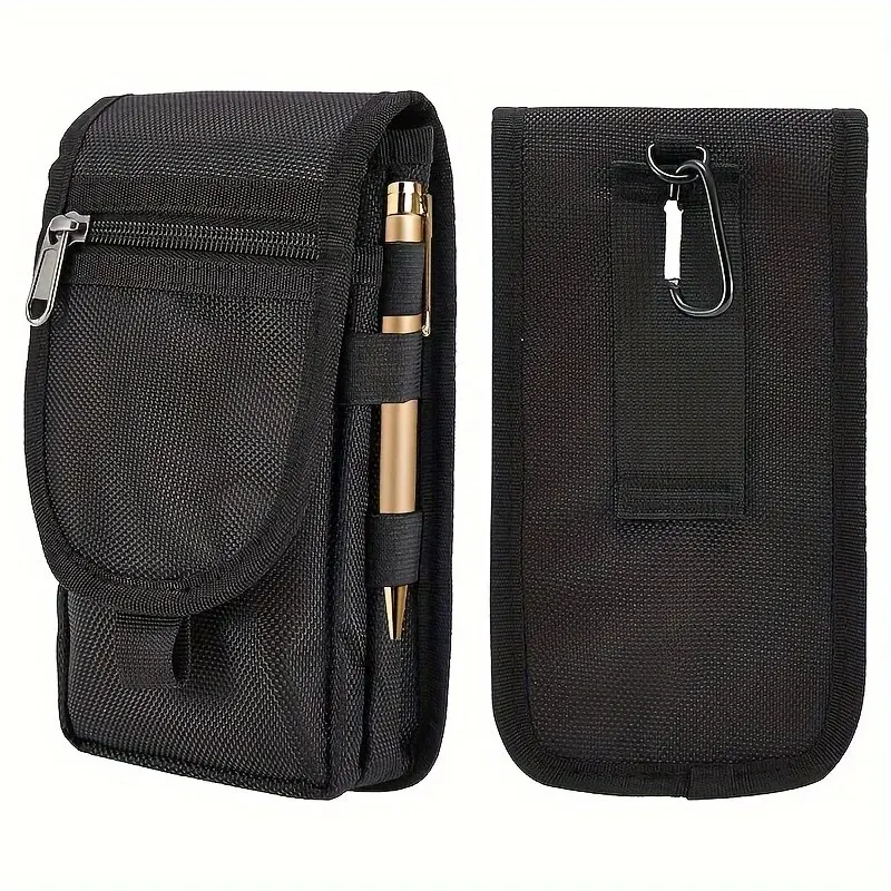 Tas Voor Mobiele Telefoon, Casual Heuptas, Tas Voor Het Inbrengen Van Pen, 6.3 Inch Flip-Top, Ophangtas Voor Mobiele Telefoons, Heuptas, Mobiele Telefoon