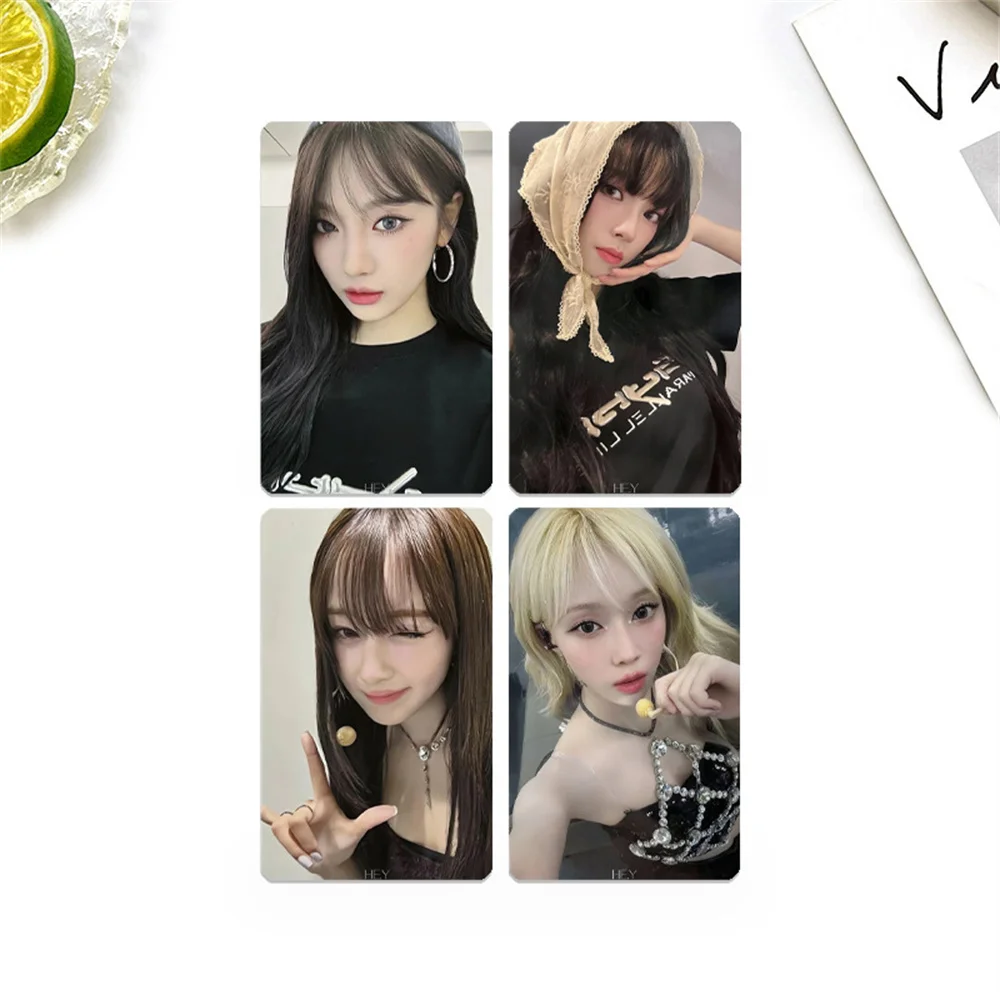 4Pcs/Set Kpop Idols NINGNING WINTER Photocard High Quality Korean Style Double Sides Printing LOMO Card KARINA GISELLE Fans Gift