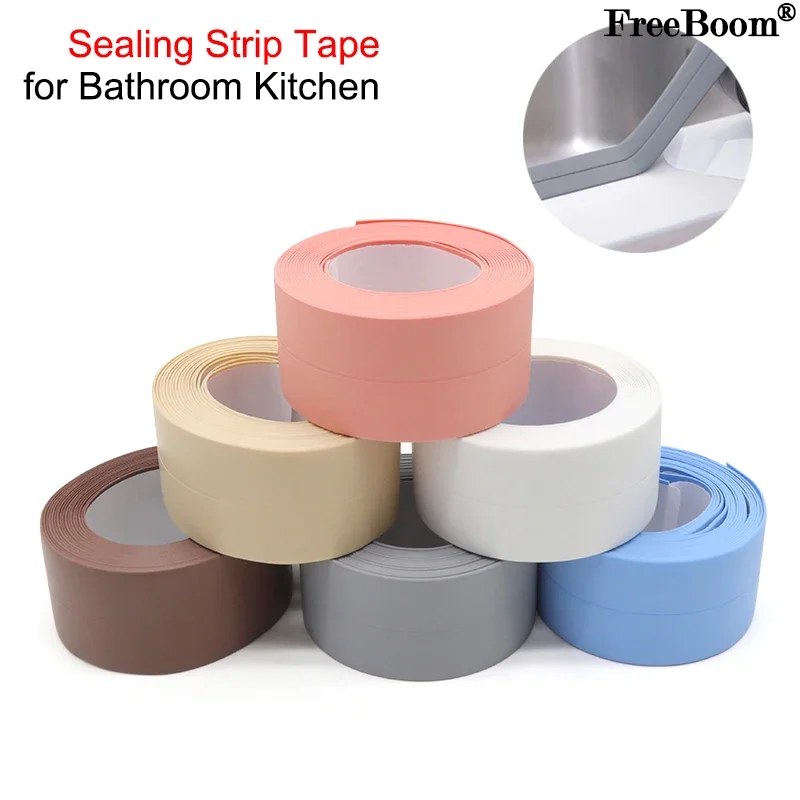 

PVC Sealing Strip Tape Bathroom Bath Toilet Caulk Tape Self Adhesive Waterproof Mildew Proof Tapes For Kitchen Sink Wall Corner