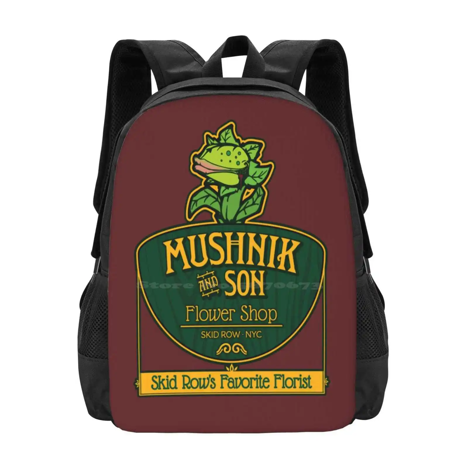 Mushnik & Son Flower Shop Hot Sale Schoolbag Backpack Fashion Bags Little Shop Of Horrors Audrey 2 Audrey Ii Broadway Feed Me