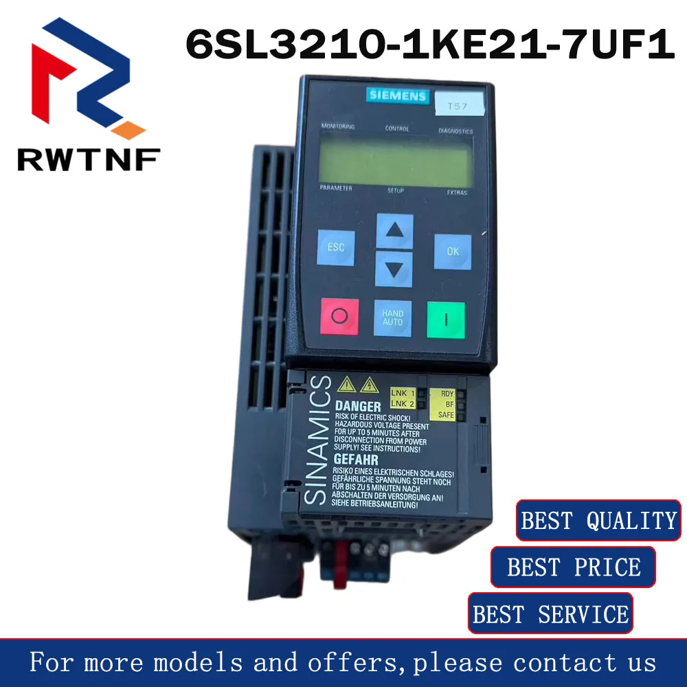 

Brand New Genuine 6SL3210-1KE21-7UF1 SIEMENS Variable Frequency Drive 7.5KW 380V,100% original warehouse stock