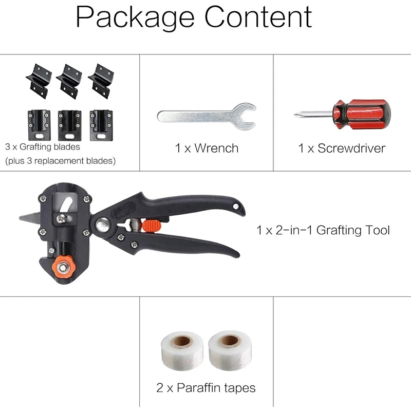 ABGG-2-In-1 Grafting Tools Pruning Pruner Cutting Tool Kit Fit For Fruit Tree Grafting Garden Hand Tool