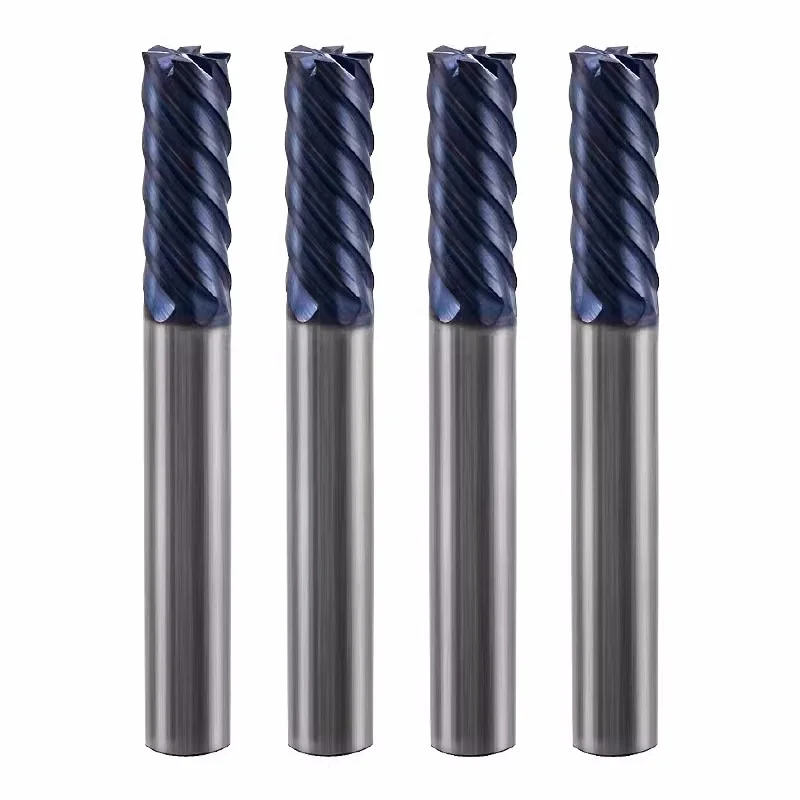 HRC58 6 Flute Milling Cutter Lollipop End Mill Ball Slot Endmill Solid Carbide Cnc Cutter R6 For Steel Aluminum 3D